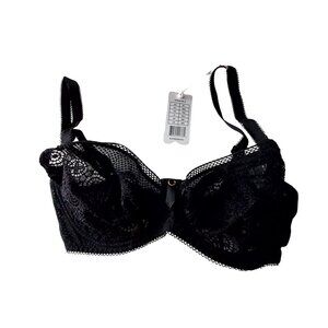 Freya Womens Black Lace Underwire Bra Size 28G With Tags Adjustable straps